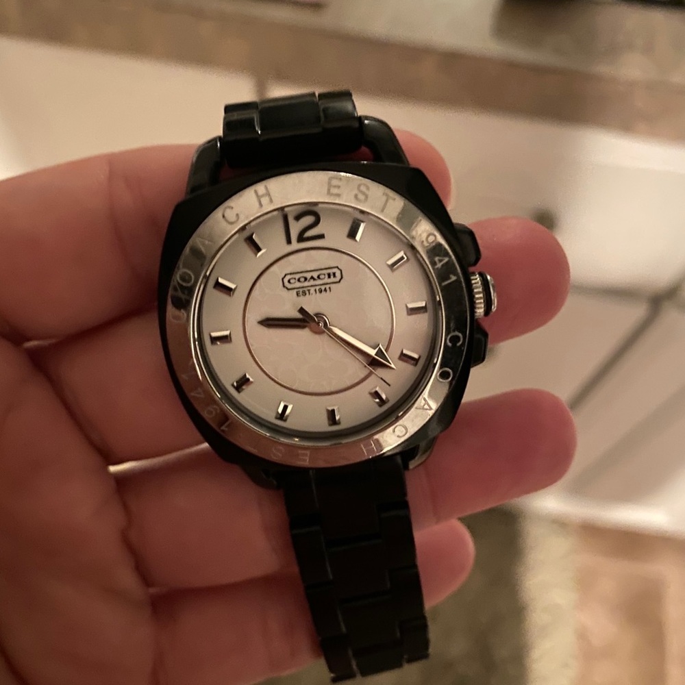 COPY - GUC Coach Watch black plastic band 38mm